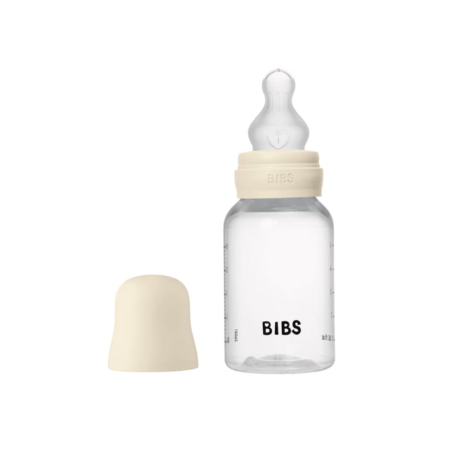BIBS Baby Bottle Round Silicone Slow Flow Ivory 150 ml