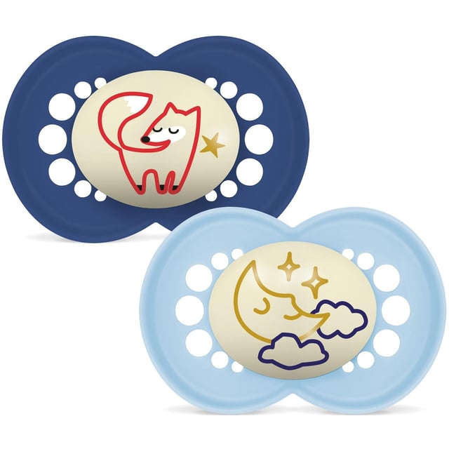 MAM Original Night 16-36m Silk Box V Blue 2 st