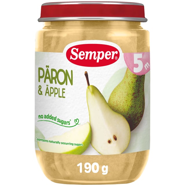 Semper Fruktpuré Päron & Äpple från 5 månader 190 g