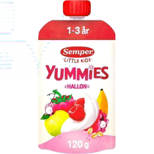 Semper Yummies Hallon 1-3 år