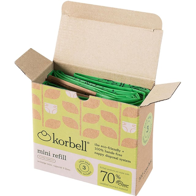 Korbell Mini Refill 3-pack GRS-certifierad