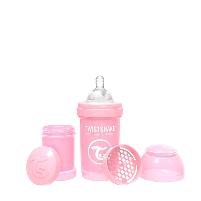 Twistshake Nappflaska Anti-kolik 180 ml Rosa