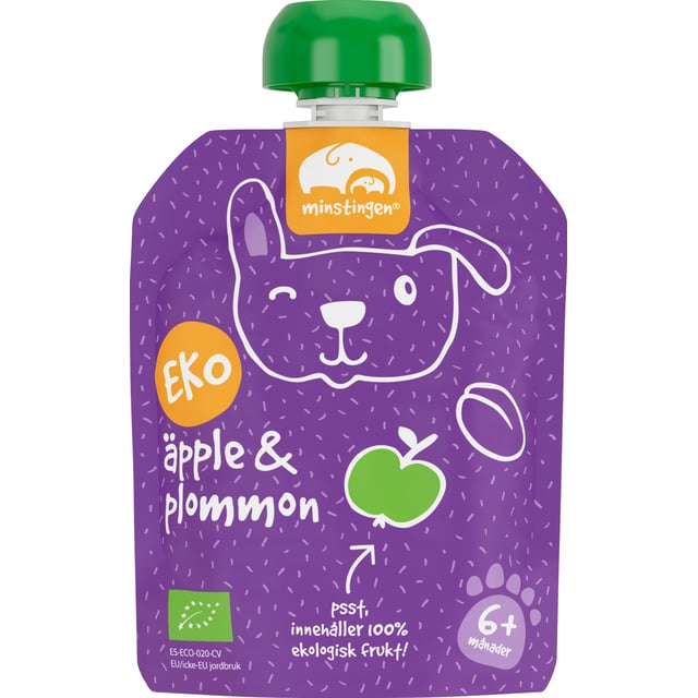 Minstingen Smoothie äpple/plommon 90 g