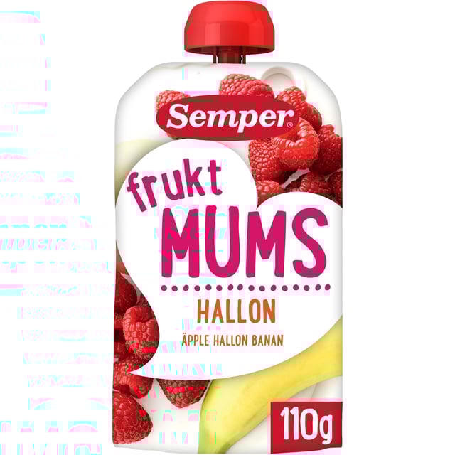 Semper Fruktmums Klämmis Hallon 110 g