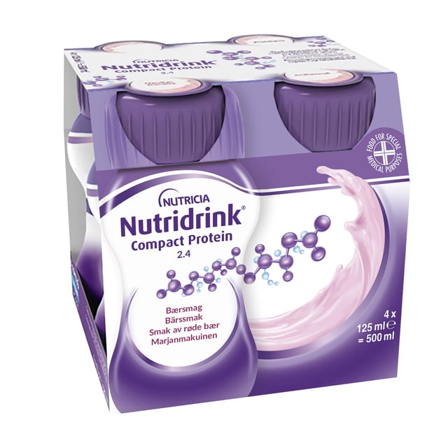 Nutridrink Compact Protein Rödabärssmak 4 x 125 ml