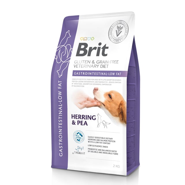 Brit Veterinary Diet Brit Grain-Free Vet Diets Dog Gastrointestinal-Low fat 2 kg