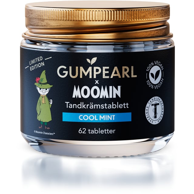 Gumpearl x Moomin Cool Mint Tandkrämstablett 62 st