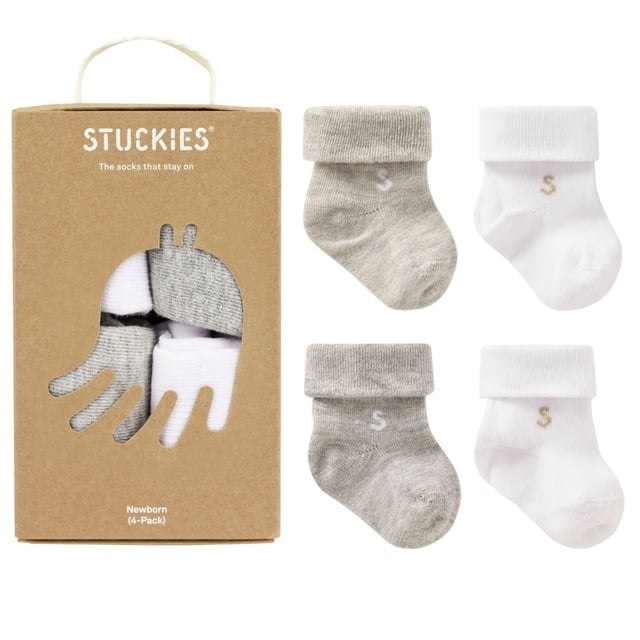 Stuckies Strumpor för nyfödd Basics 4-pack