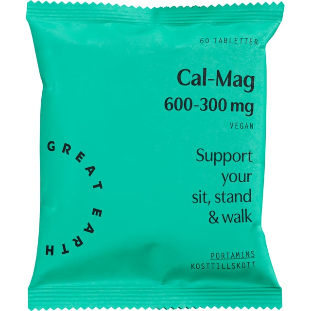 Great Earth Cal-Mag 600-300 mg Refill 60 tabletter