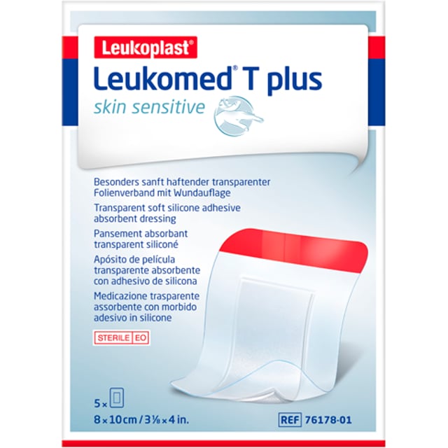 Leukoplast Leukomed T Plus Skin Sensitive 5 st 8x10 cm