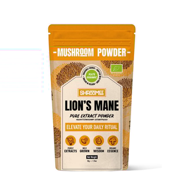 The Organic Labs Lion’s Mane-extraktpulver Igelkottstagsvamp 50 g