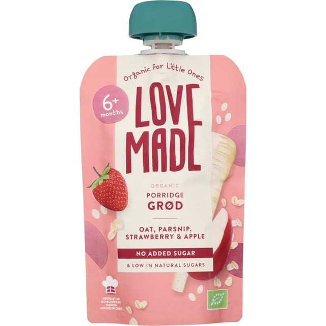 LoveMade Grōt Havre, Palsternacka, Jordgubb & Äpple 100 g