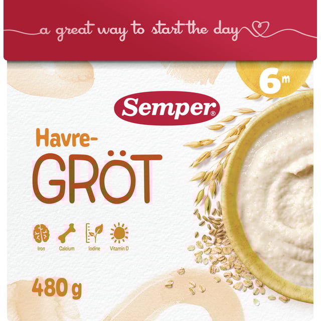 Semper Havregröt Mild & Naturell 480 g