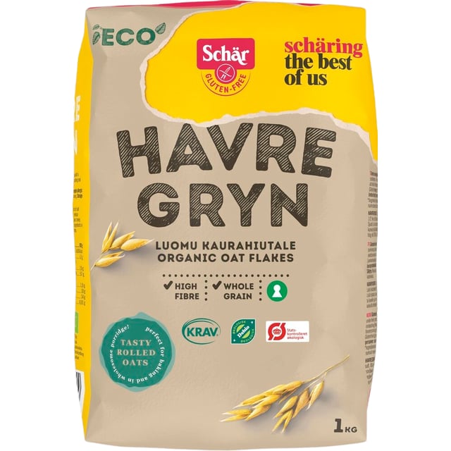 Schär Havregryn ekologisk glutenfri 1 kg