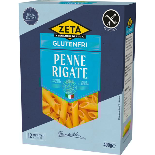 Zeta Penne Rigate Glutenfri 400 g
