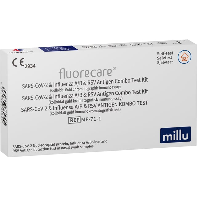 Millu Självtest 4-i-1 SARS-CoV-2, Influensa A/B & RSV 1 st