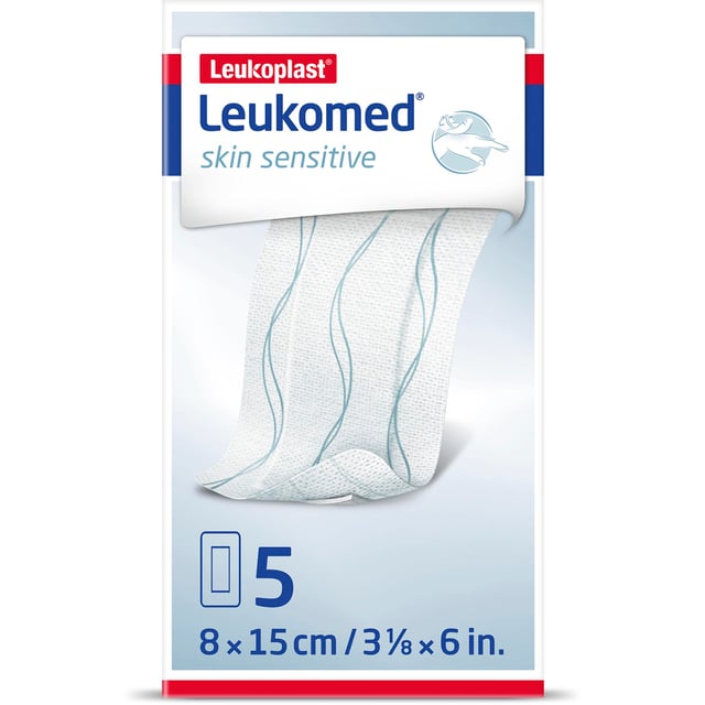 Leukoplast Leukomed Skin Sensitive L 5 st 8x15 cm