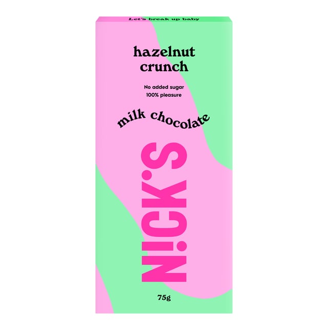 Nick's Hazelnut Crunch Milk Chocolate 75g
