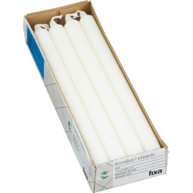 Fixa Kronljus 28cm Vit 8 st