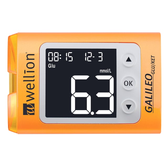 Wellion Galileo Mätare Glukos & Keton Startkit Gul 10 st teststickor