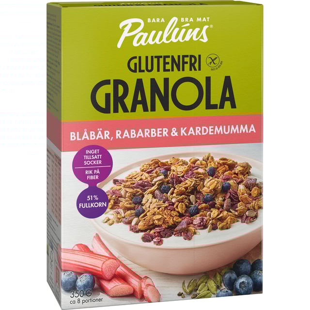Paulúns Glutenfri Granola med Blåbär 350 g