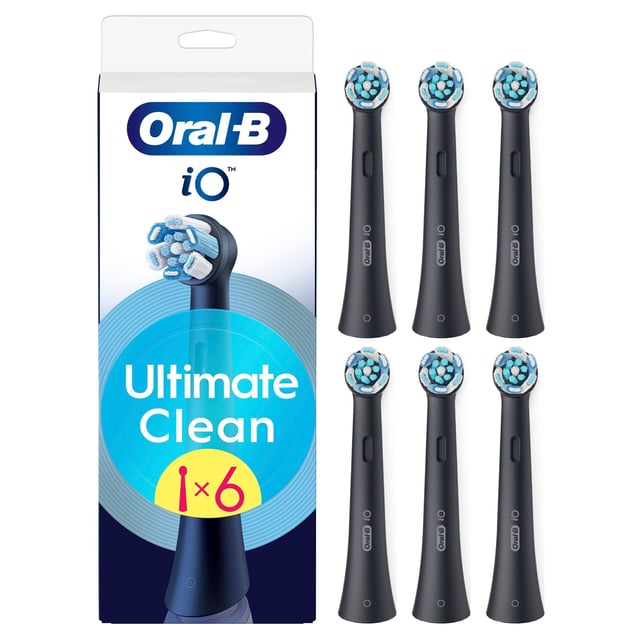 Oral-B iO Ultimate Clean Tandborsthuvuden Svart 6 st