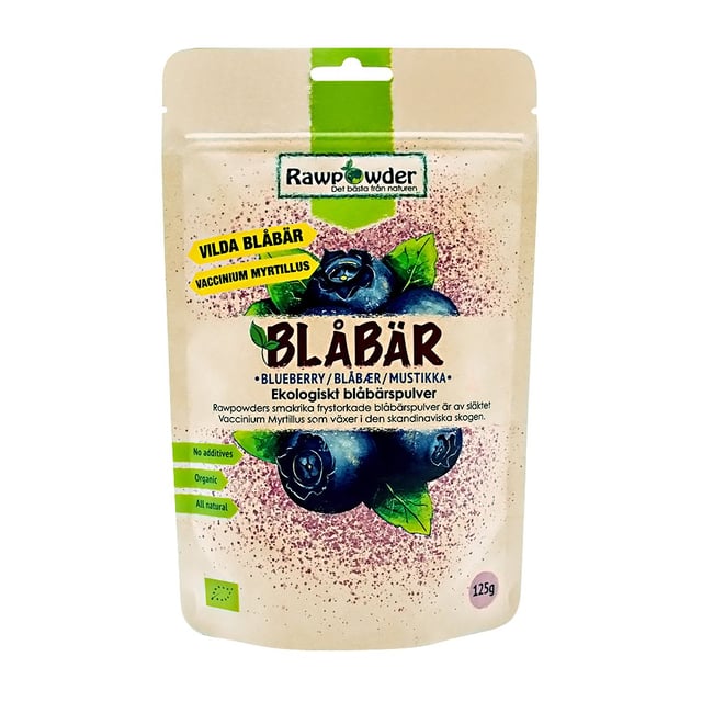 Rawpowder Blåbärspulver Frystorkad 125 g EKO