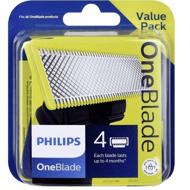 Philips OneBlade QP240 Ersättningsrakblad 4 st