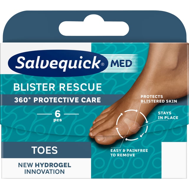 Salvequick Med Blister Rescue Toes Skavsårsplåster 6 st