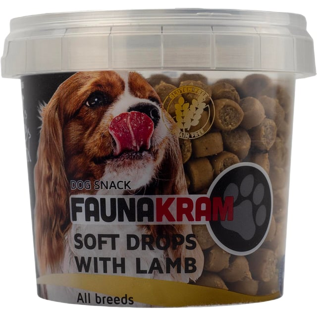 Faunakram Soft Drops Hundgodis Med Lamm 200 g