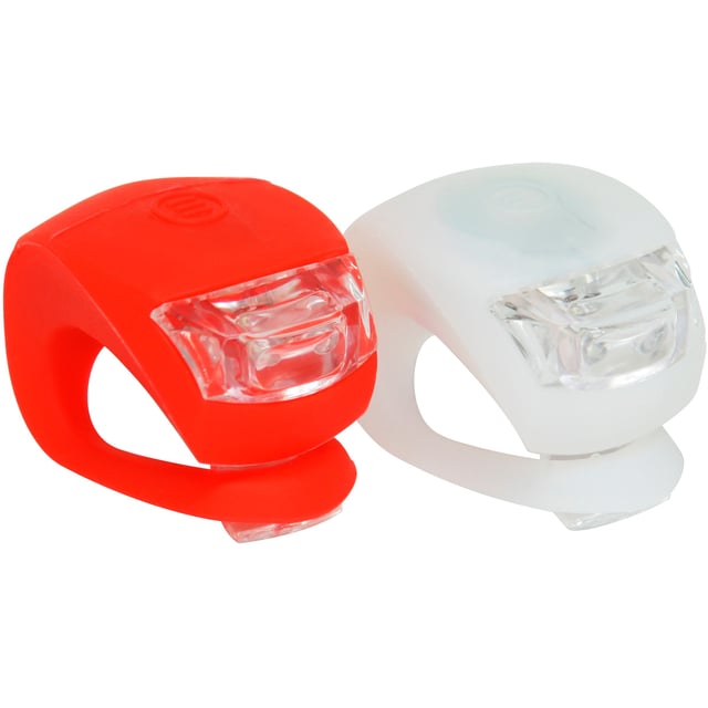 Hall Miba Cykelbelysning Röd & Vit Med Fäste 2 st