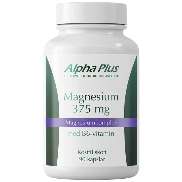Alpha Plus Magnesium 375 mg 90 kapslar