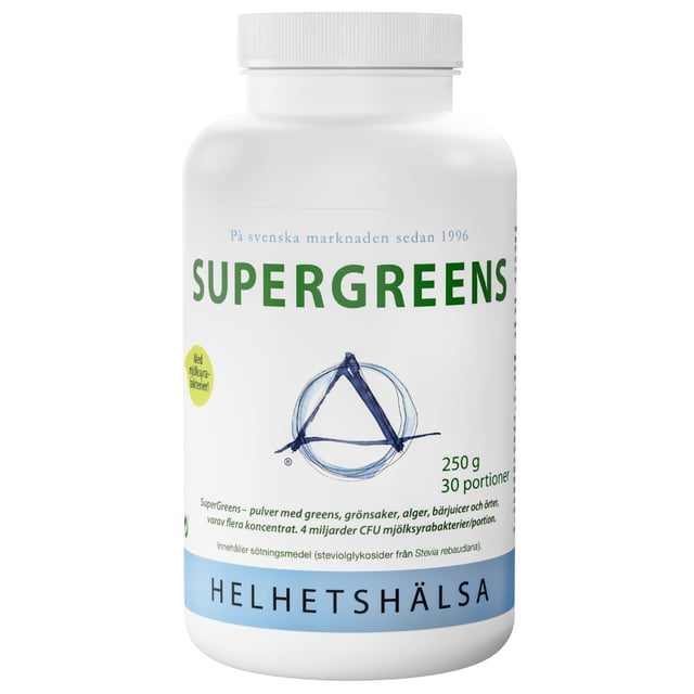 Helhetshälsa Supergreens & Mjölksyrabakterier 250 g