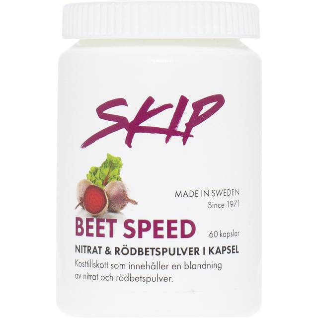 Skip BeetSpeed Nitrat & Rödbetspulver 60 kapslar