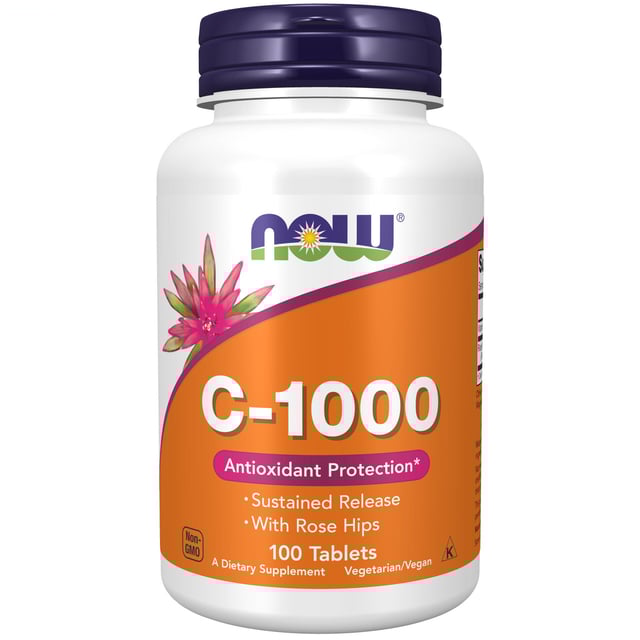 NOW VITAMIN C-1000 Sustained Release 100 tabletter