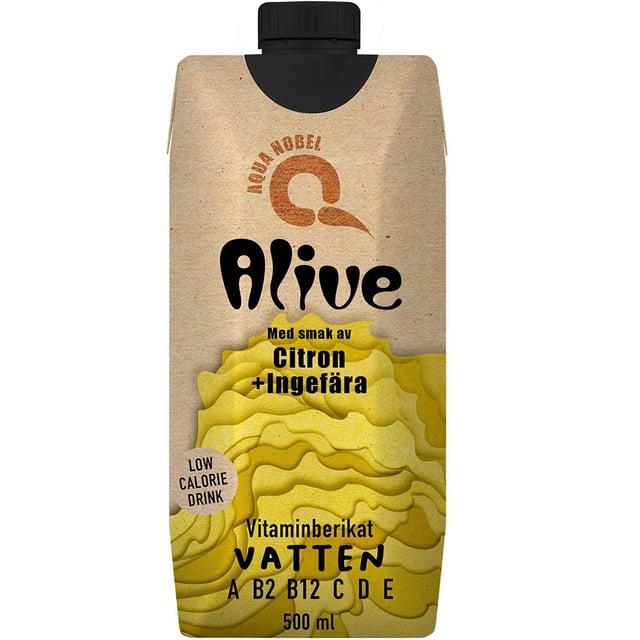 Aqua Nobel Alive Vitaminvatten Citron & Ingefära 500 ml