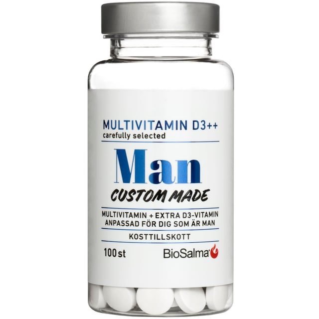 BioSalma Multivitamin D3++ Man 100 tabletter