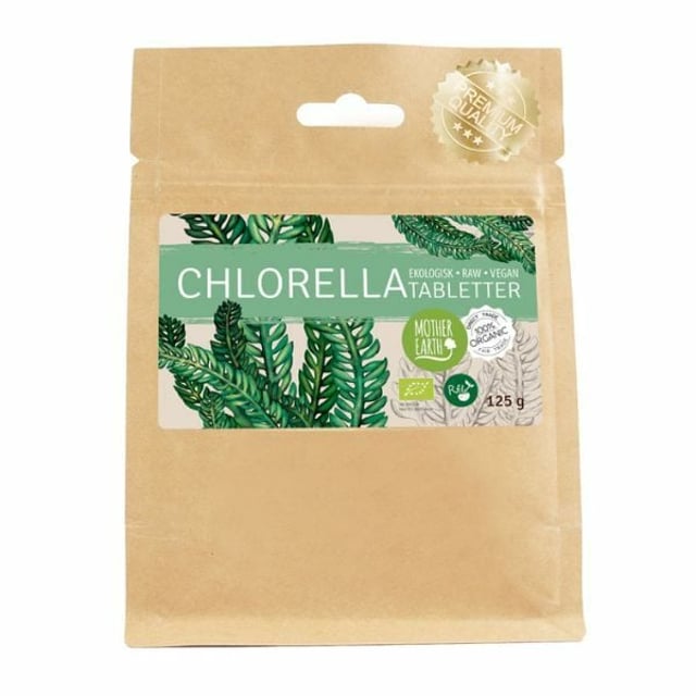 Mother Earth Chlorellatabletter RAW & EKO 125g