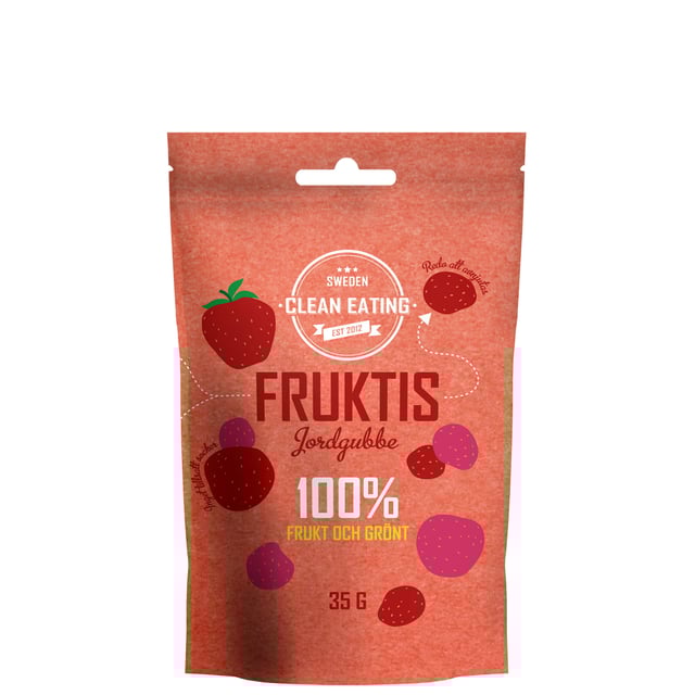Clean Eating Fruktis Jordgubbe 35g