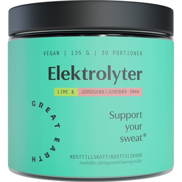 Great Earth Elektrolyter Jordgubb/Lime 135 g