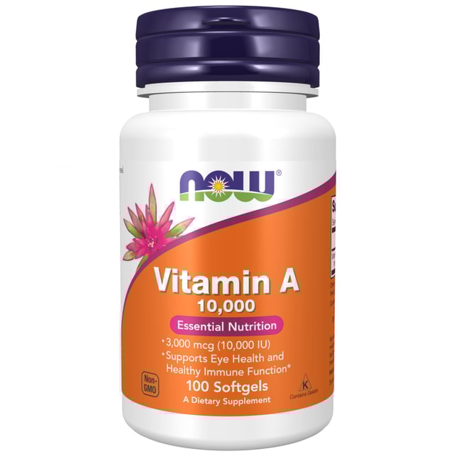 NOW Vitamin A 10000IU 100 kapslar