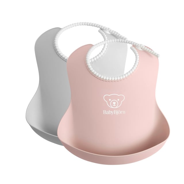 BabyBjörn Haklapp Grå/Blekrosa 2-pack