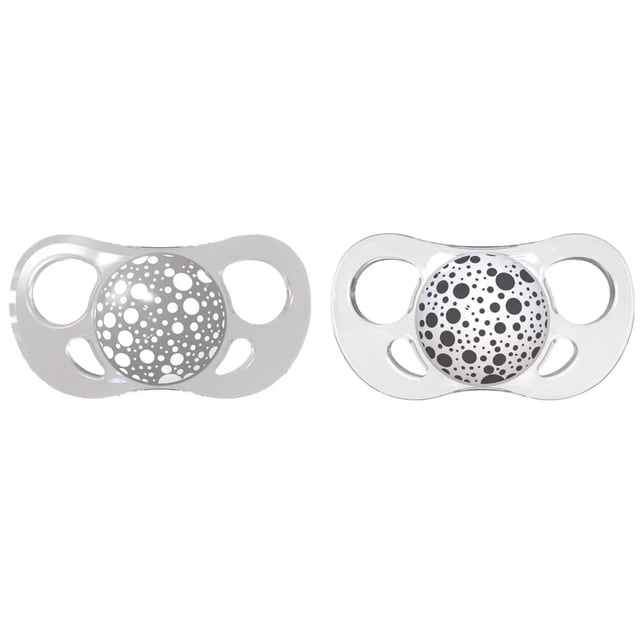 Twistshake 2x Pacifier 6+m Pastel Grey White