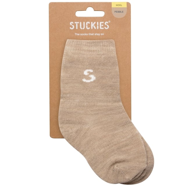 Stuckies Ullstrumpor Pebble 10/15 Utan Anti-Slip 1-pack