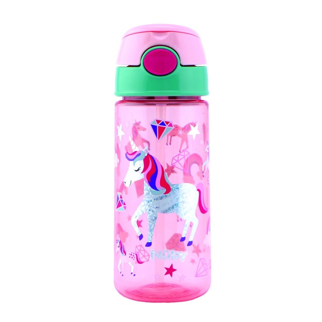 Nuby Soft Straw Push Cup with Glitter 540ml Unicorn
