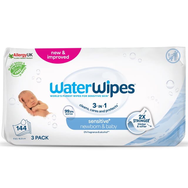 WaterWipes Baby Wipes 3x48 st