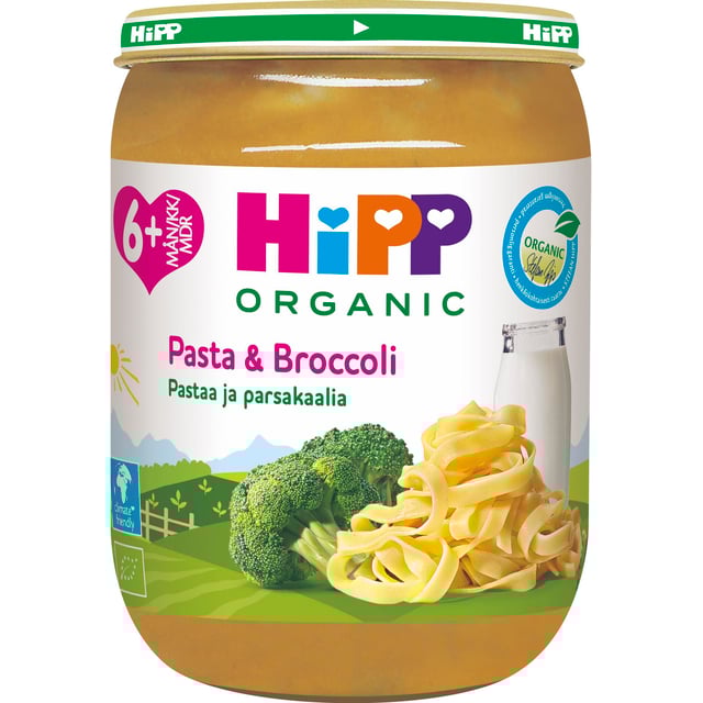 Hipp Pasta och Broccoli 6+ månader 190g