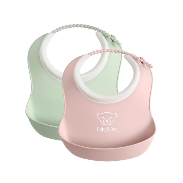 BabyBjörn Liten Haklapp Blekgrön/Blekrosa 2-pack
