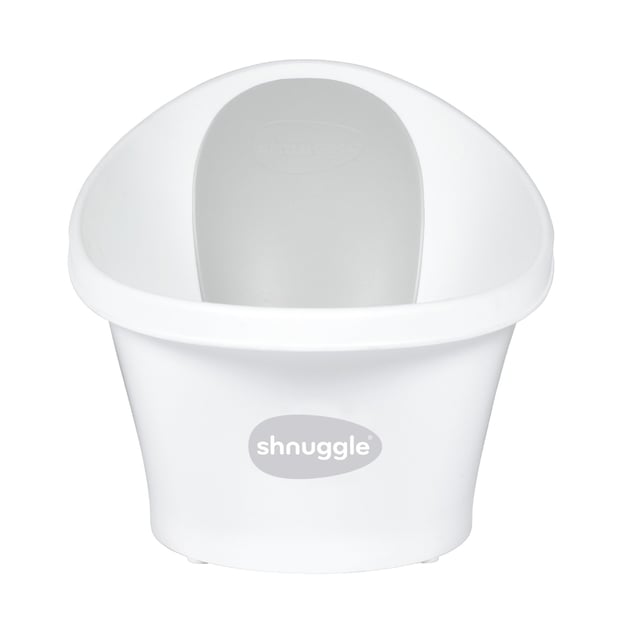 SHNUGGLE Baby Bath White Grey Plug