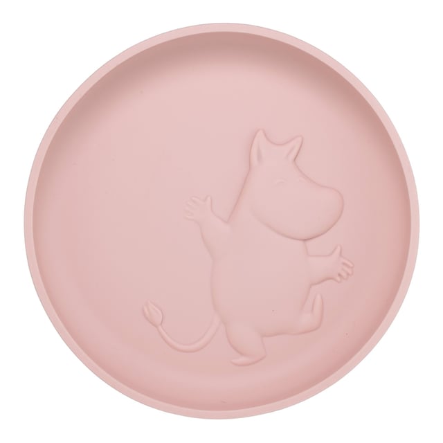 Rätt Start Mumin Silikon Tallrik med Sugkopp Rosehip Pink